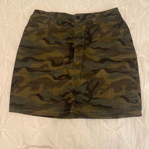 By The Way Camo Miniskirt